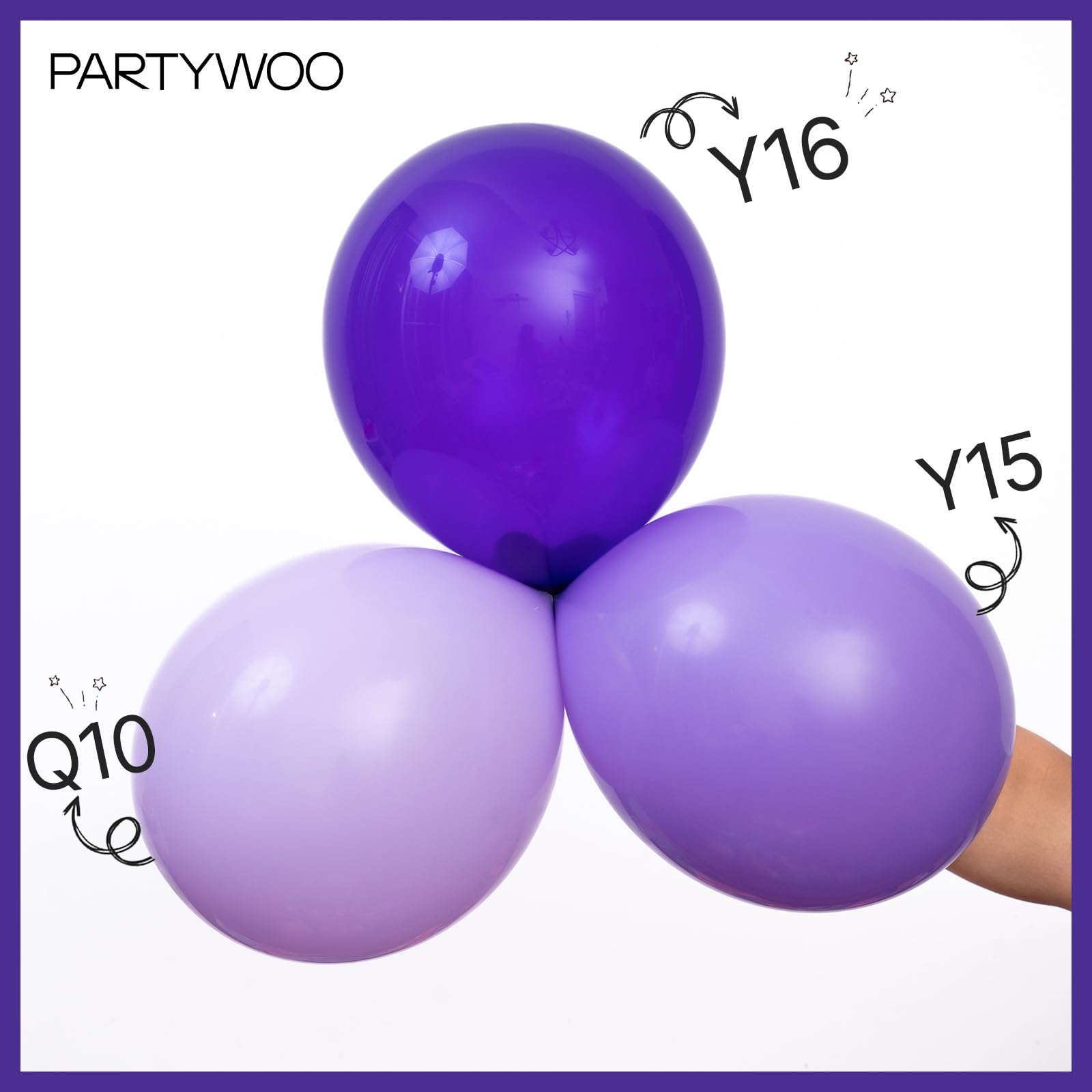 PartyWoo Dark Purple Balloons – 50pcs, 12in Royal Purple Latex Balloons for Birthday, Baby Shower & More