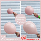PartyWoo Dusty Pink Balloons 50pcs 12in – Boho Blush Latex Party Decor