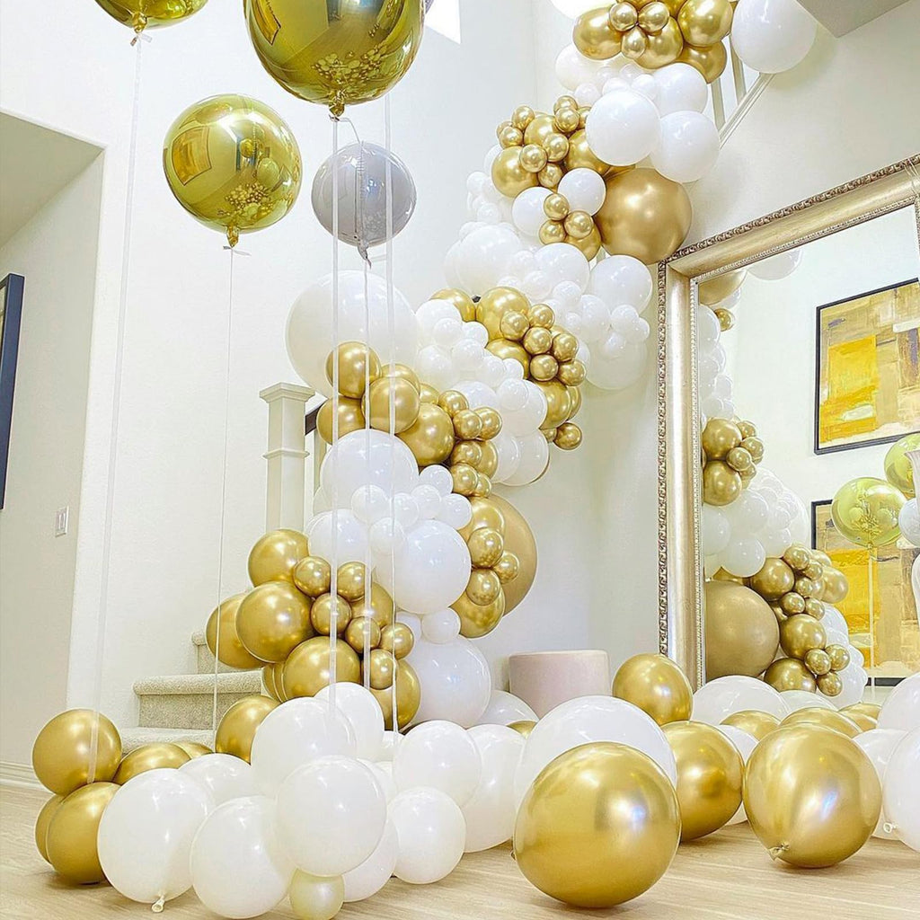 PartyWoo Gold Balloons – 50pc 12in Latex Balloons for Party Decor