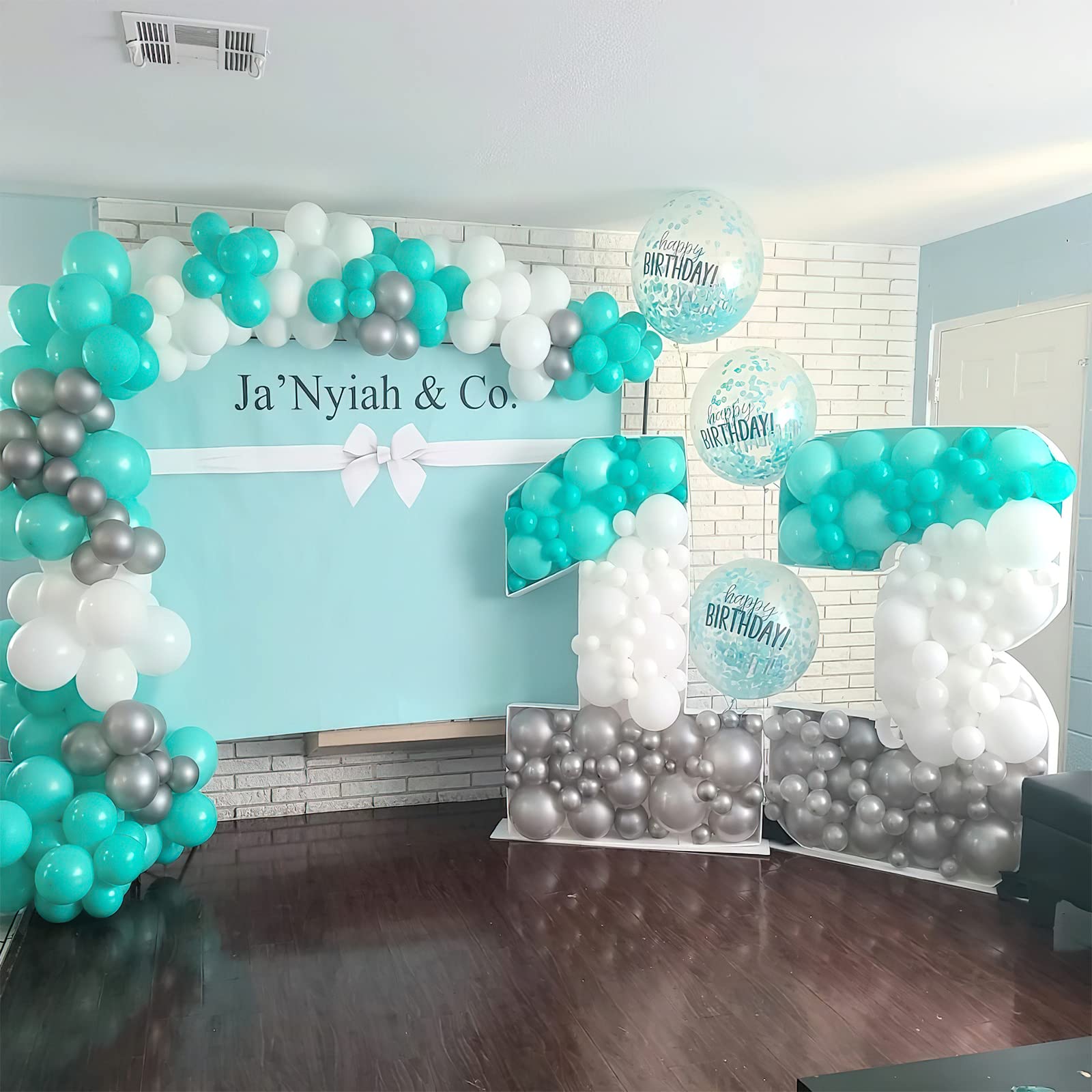 PartyWoo Teal Balloons 50 Pack 12in – Turquoise Aqua Blue Party Decor