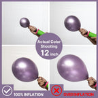 PartyWoo Metallic Purple Balloons – 50pcs, 12in Chrome Purple for Graduation, Weddings & Parties