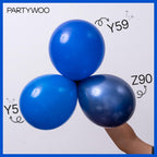 PartyWoo Royal Blue Balloons 120pcs – Multi-Size Arch Kit for Baby Shower, Graduation & Birthday Parties