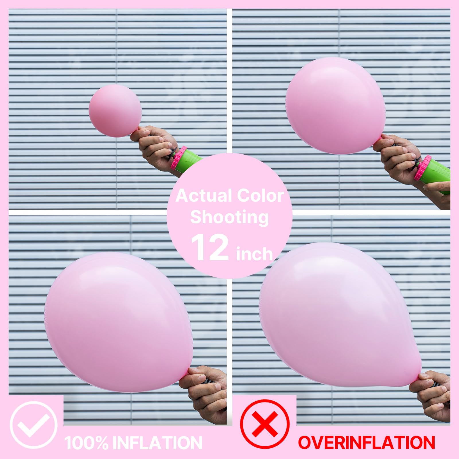 PartyWoo Baby Pink Balloons 152 pcs | Pastel Arch Kit for Baby Shower & Birthday