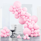 PartyWoo Baby Pink Balloons 152 pcs | Pastel Arch Kit for Baby Shower & Birthday