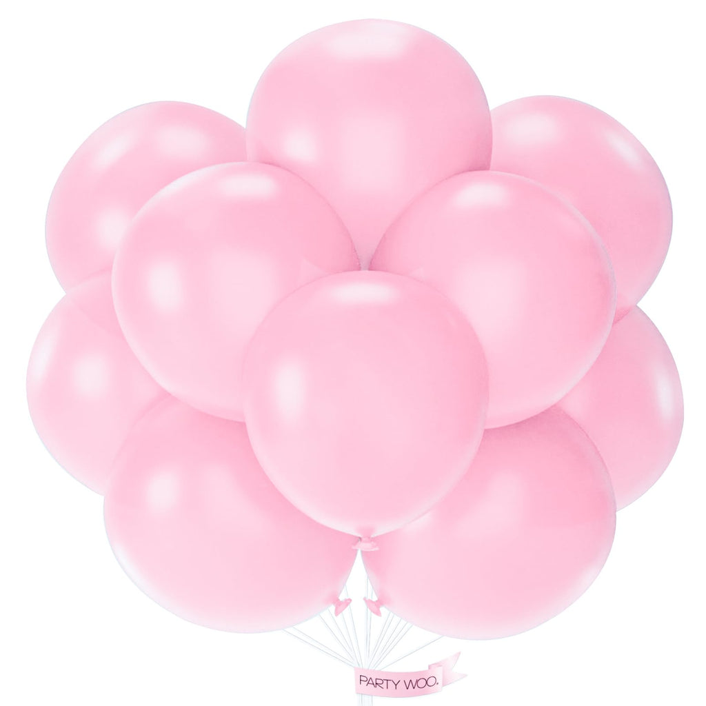 PartyWoo Baby Pink 18in Latex Balloons – 20pc Pack for Baby Showers, Gender Reveals & More