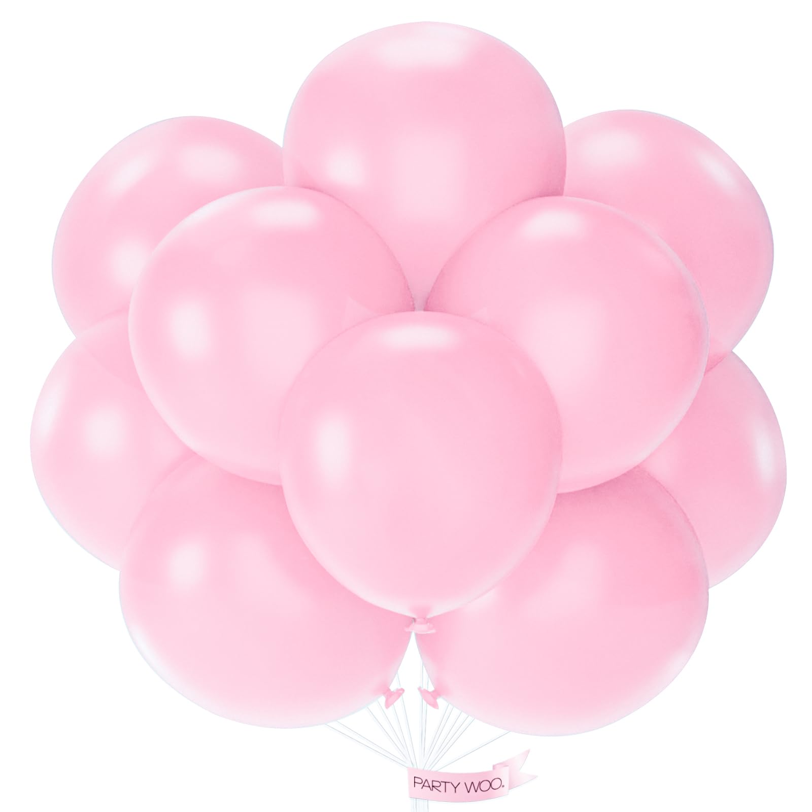PartyWoo Baby Pink 18in Latex Balloons – 20pc Pack for Baby Showers, Gender Reveals & More