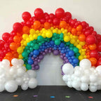 PartyWoo Rainbow Balloons 50 Pack – 12in Multicolor Latex Balloons for Graduation, Baby Shower & Celebrations