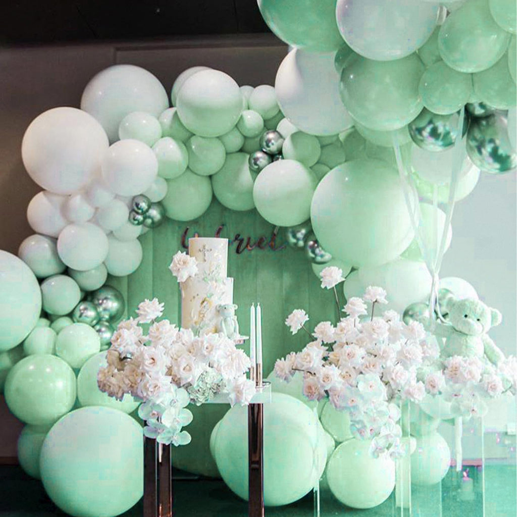 PartyWoo Mint Green Balloons – 50 Pack, 12” Latex Balloons for Parties