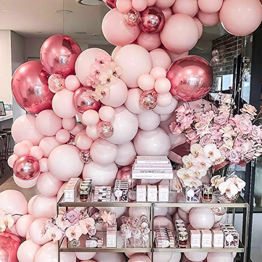 PartyWoo Pale Pink Balloons – 100pc Set for Arch Garlands & Party Decor