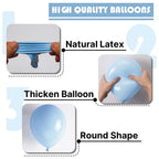 PartyWoo Baby Blue Balloons 50pcs - 5in Latex for Celebrations