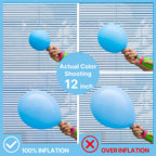 PartyWoo Light Blue Balloons – 50pcs, 12 inch Latex Balloons for Baby Showers, Weddings & Celebrations