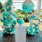 PartyWoo Teal Balloons – 50 Pack 12in Pastel Teal Turquoise for Celebrations