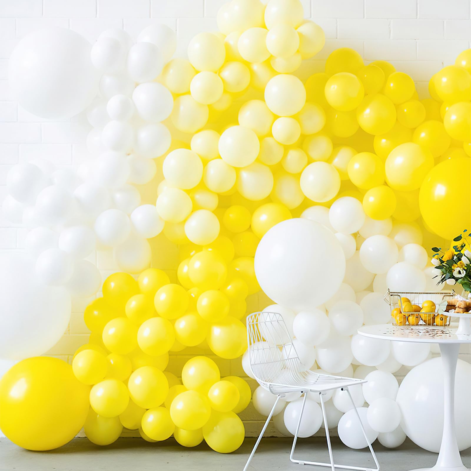 PartyWoo Yellow Balloons 50pcs | 5 Inch Matte Latex for Birthday, Baby Shower & More