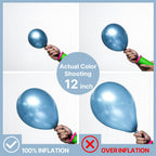 PartyWoo Metallic Blue Balloons | 50 Pcs, 12 Inch for Garland & Arch Decor