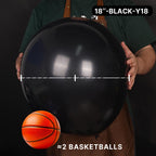PartyWoo Black Balloons 18in Matte Latex – 20 Pack for Graduation, Birthday & Baby Shower