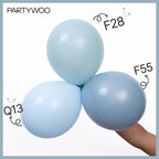 PartyWoo Dusty Blue Balloons 85pcs – Boho Arch Kit for Parties
