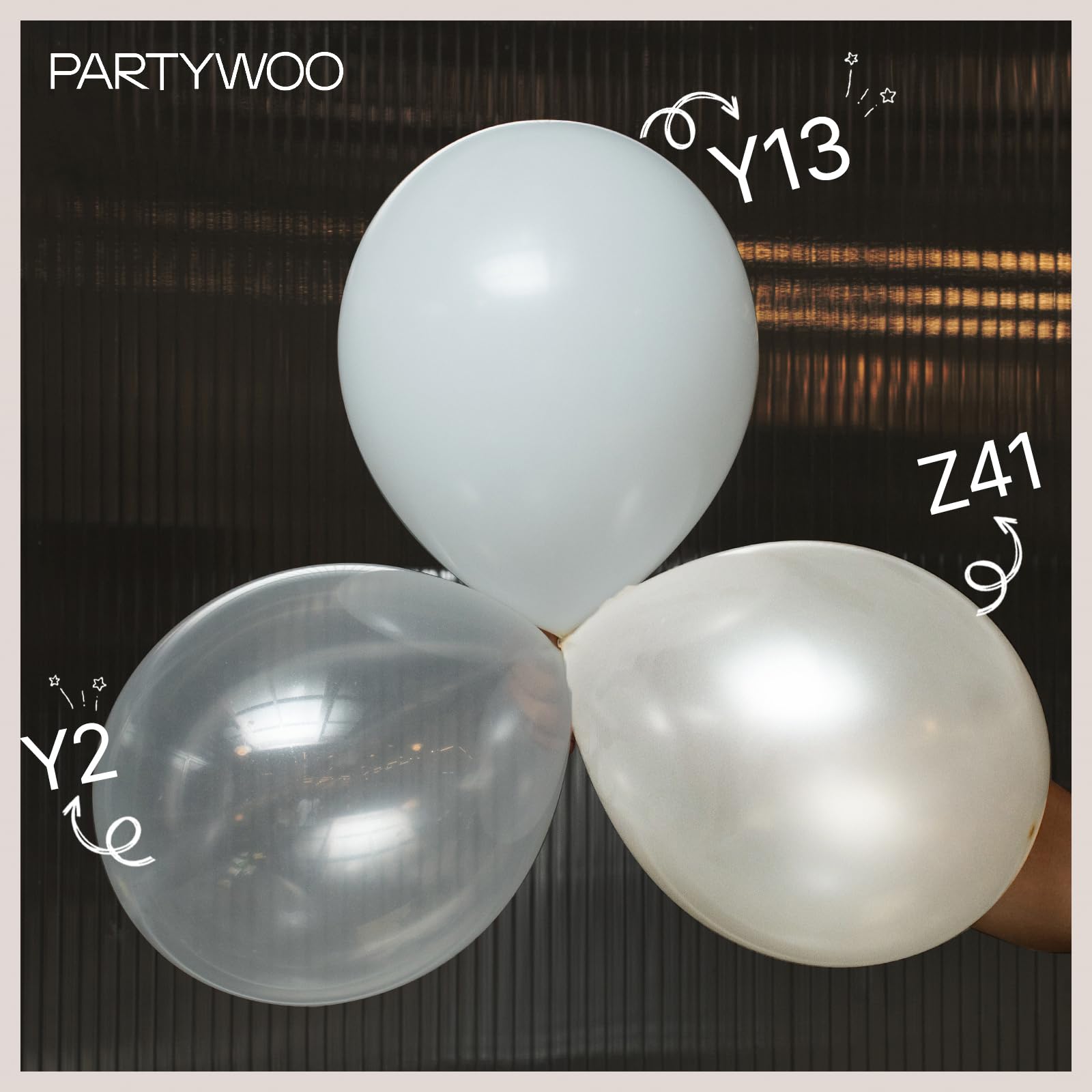 PartyWoo Pearl Beige Balloons – 50ct 12in Ivory Latex for Weddings & Celebrations