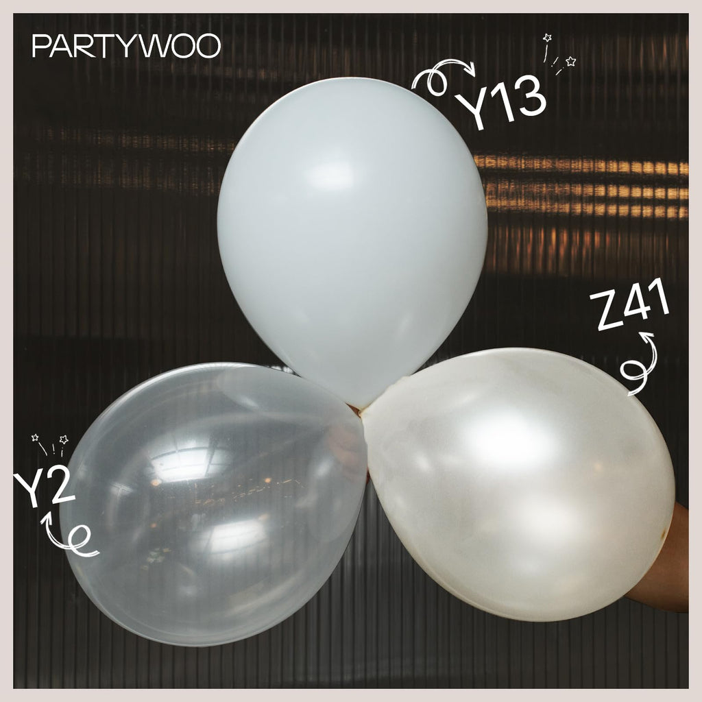 PartyWoo Clear Balloons Kit — 85pcs in 18/12/10/5 Inch for Graduation, Wedding & Baby Shower