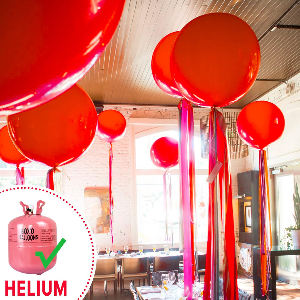 PartyWoo Red Balloons 36in - 4 Pack | Premium Latex Party Decor