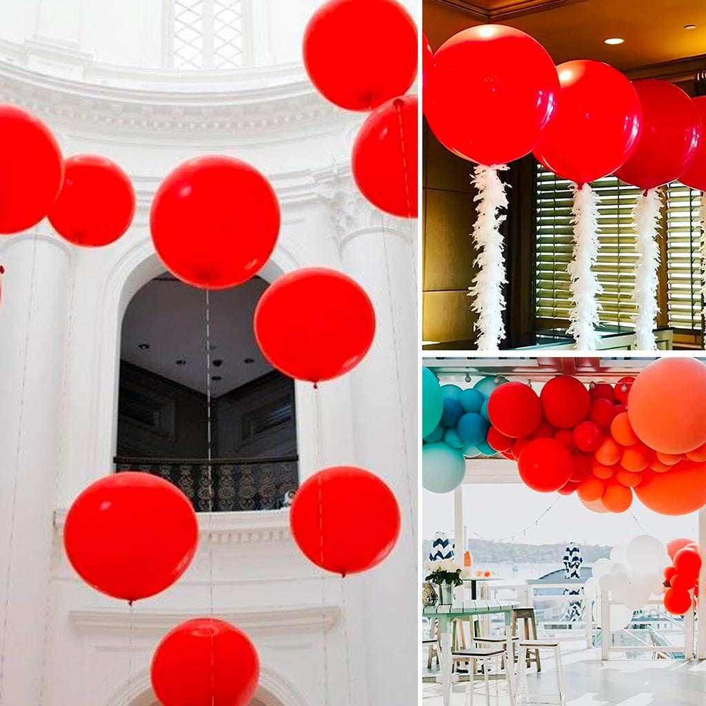 PartyWoo Red Balloons 36in - 4 Pack | Premium Latex Party Decor