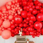 PartyWoo Red Balloons 120 Pcs – 18/12/10/5 Inch Balloon Arch Kit for Birthdays, Graduations & More