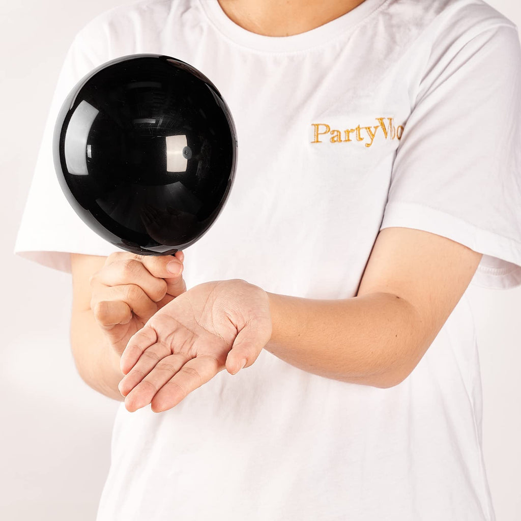 PartyWoo Black Matte Latex Balloons – 50pc, 5in, Helium or Air Fill for Parties