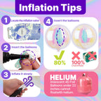 PartyWoo Iridescent Foil Balloons 20pc Pack - 10in, 12in, 22in 4D Mylar Balloons for Weddings & Parties