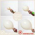 PartyWoo Beige Balloons 140pc Arch Kit – Ivory Cream 18/12/10/5in for Weddings & Parties