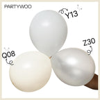 PartyWoo Beige Balloons 140pc Arch Kit – Ivory Cream 18/12/10/5in for Weddings & Parties