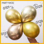 PartyWoo Metallic Gold Balloons – 50pcs, 5-inch Chrome Gold Latex for Birthday, Wedding & More
