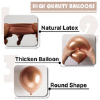 PartyWoo Metallic Rose Gold Balloons 140pcs – 18in/12in/10in/5in Balloon Arch Kit for Birthday & Events