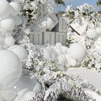 PartyWoo White 22in 4D Mirror Ball Foil Balloons – 6pcs for Weddings, Birthdays & Baby Showers