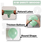 PartyWoo Light Green Balloons Pack – 127pcs Mint Pastel Balloons for Baby Shower, Birthday & Party Decor