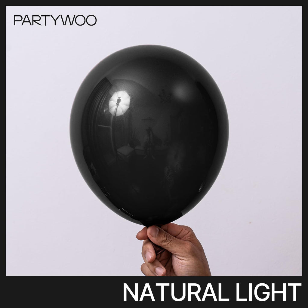 PartyWoo Black Balloons 152 Pcs Arch Kit – 18/12/10/5in for Party Decorations