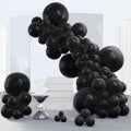 PartyWoo Black Balloons 140 Pcs | 18/12/10/5 Inch Arch Kit Garland for Parties