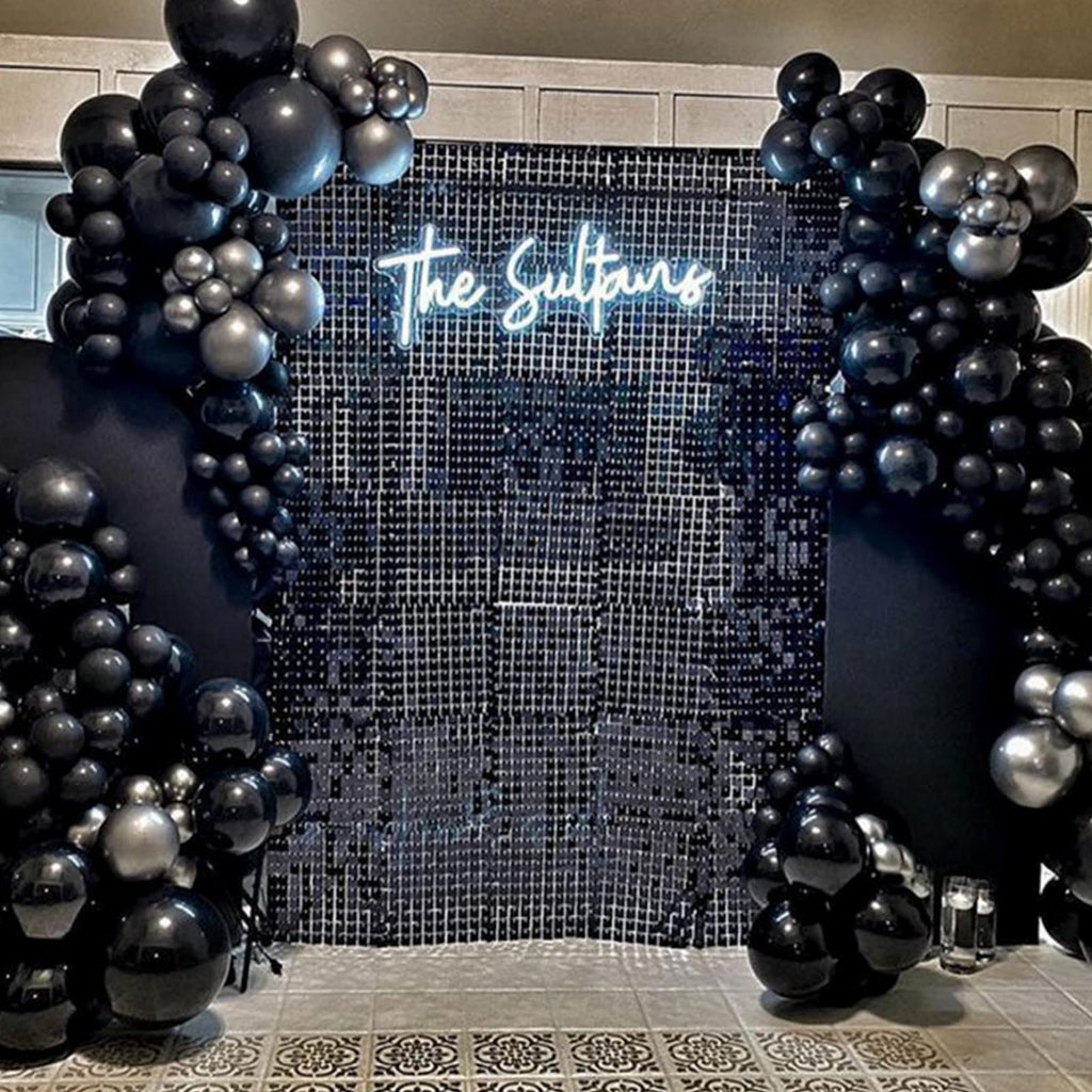 PartyWoo Black Balloons 140 Pcs | 18/12/10/5 Inch Arch Kit Garland for Parties