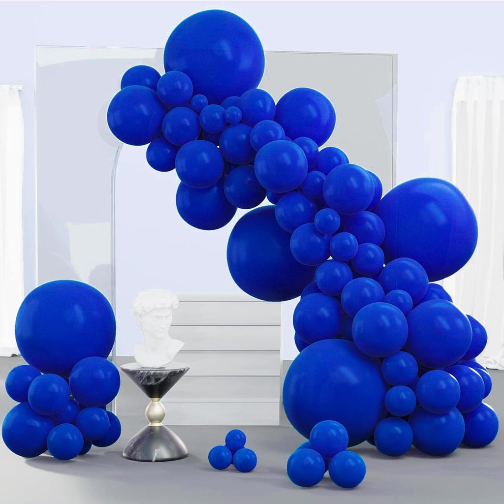 PartyWoo Navy Blue Balloons 140pc Arch Kit – 18/12/10/5 Inch Party Decor