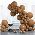 PartyWoo Brown Balloons Kit – 100 Pcs (18/12/10/5 In) for Wedding & Baby Shower