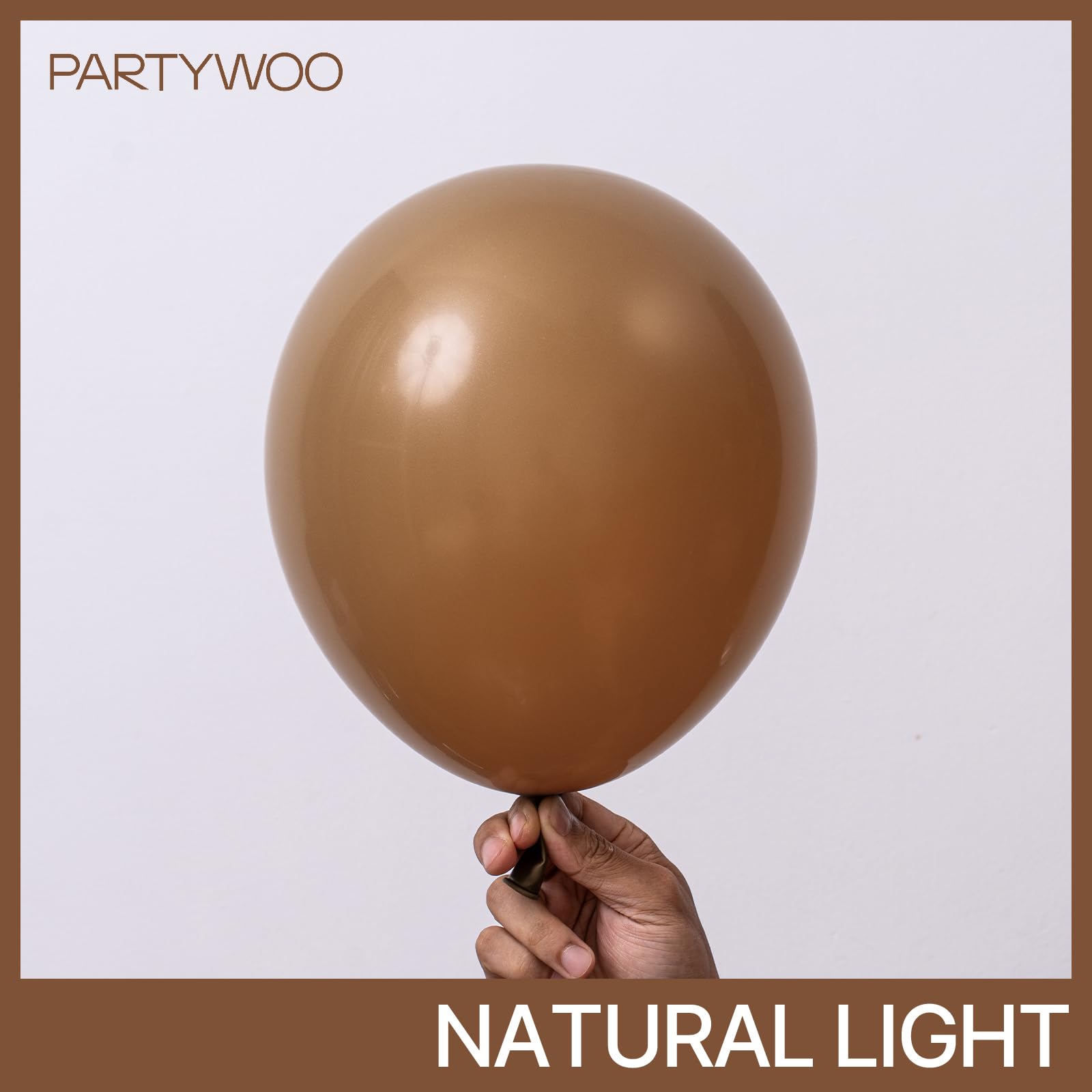 PartyWoo Brown Balloons 140 pcs – Multi-Size Arch Kit for Baby Shower, Birthday & Woodland Parties