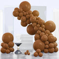 PartyWoo Brown Balloons 140 pcs – Multi-Size Arch Kit for Baby Shower, Birthday & Woodland Parties