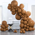 PartyWoo Brown Balloons 85 pcs — Boho Neutral Balloon Arch Kit for Weddings & Parties