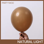 PartyWoo Brown Balloons – 50-Pack, 12-Inch Latex Neutral Balloons for Baby Shower, Birthday & Woodland Theme