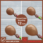 PartyWoo Brown Balloons – 50-Pack, 12-Inch Latex Neutral Balloons for Baby Shower, Birthday & Woodland Theme