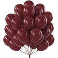 PartyWoo Burgundy Balloons 50pcs - 12in Dark Chestnut Red Maroon Party Decor