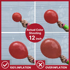 PartyWoo Burgundy Balloons 92 Pcs – Dark Chestnut Red Maroon Arch Kit for Parties