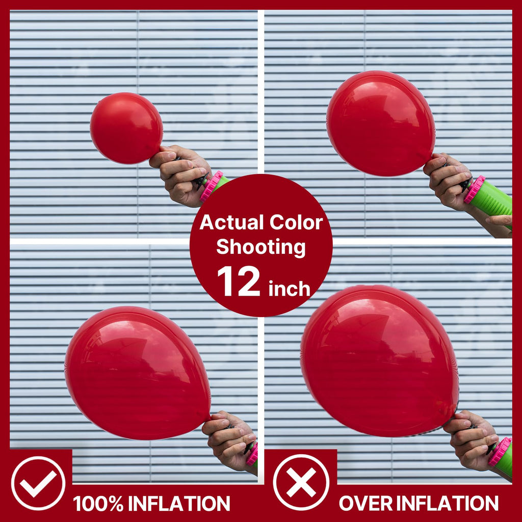 PartyWoo Burgundy Balloons 100pcs | 12in Dark Red Latex Balloons for Parties
