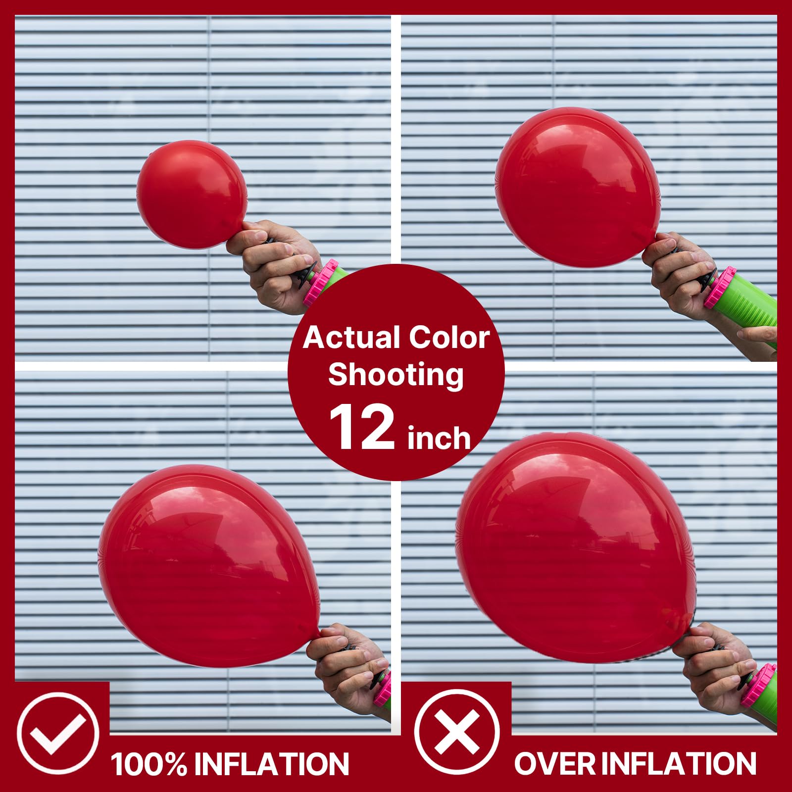 PartyWoo Burgundy Balloons 100pcs | 12in Dark Red Latex Balloons for Parties