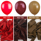 PartyWoo Burgundy Balloons 50pcs - 12in Dark Chestnut Red Maroon Party Decor