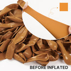 PartyWoo Burnt Orange Balloons 140pcs – Fall Color Balloon Arch Kit (18/12/10/5 in)