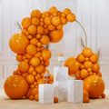 PartyWoo Burnt Orange Balloons 140pcs – Fall Color Balloon Arch Kit (18/12/10/5 in)